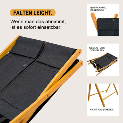 AdelDream Wäschekorb 2 Fächer,100 L Bambus laundry baskets X-förmige Bambusregale