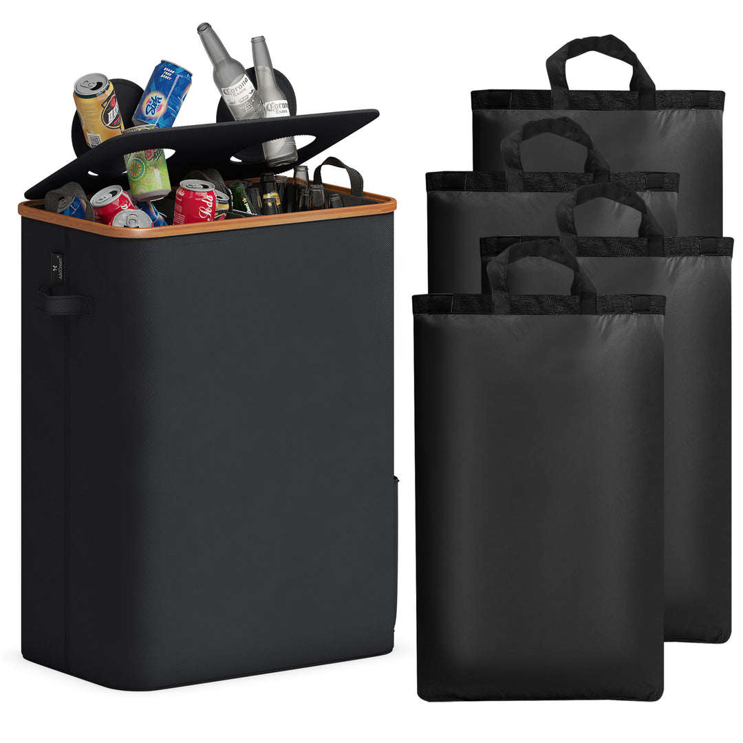 Pfandflaschen Sammelbehälter 82L - Faltbar & Wasserdicht, Mit Aluminium-Griff, Perfekt Für Küche Und Abstellraum