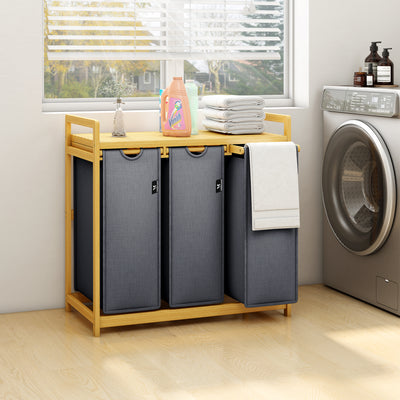 AdelDream150L Wäschekorb, 3 abnehmbare Schichten, Korb ziehen