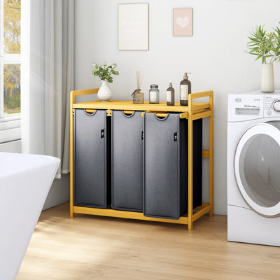 AdelDream150L Wäschekorb, 3 abnehmbare Schichten, Korb ziehen