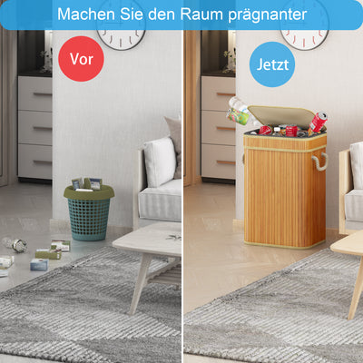 AdelDream 74L Pfandflaschen Sammelbehälter mit Deckel Behälter Leergut & Altglas Aufbewahrung Groß Pfandflaschen Aufbewahrung Flaschensammler mit Küche Abstellraum Flaschentasche