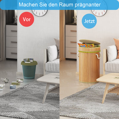 AdelDream Gelbe Sack Müllständer Sack Ständer,geruchsneutraler Mülleimer aus Holz