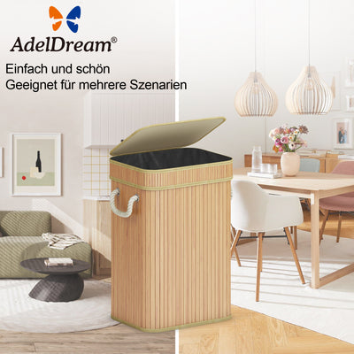 AdelDream 74L Pfandflaschen Sammelbehälter mit Deckel Behälter Leergut & Altglas Aufbewahrung Groß Pfandflaschen Aufbewahrung Flaschensammler mit Küche Abstellraum Flaschentasche