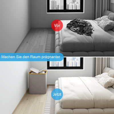 AdelDream 140L Wäschekorb mit 2 Fächern und Deckel