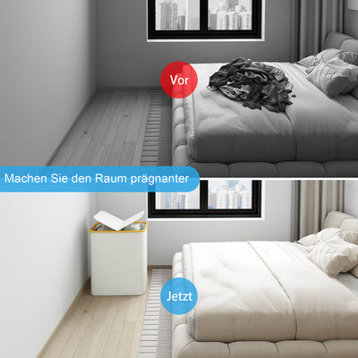 AdelDream 140L Wäschekorb mit 2 Fächern und Deckel