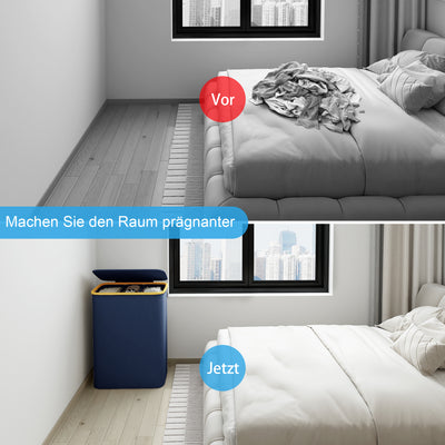 AdelDream 160L Wäschekorb mit 3 Fächern und Deckel