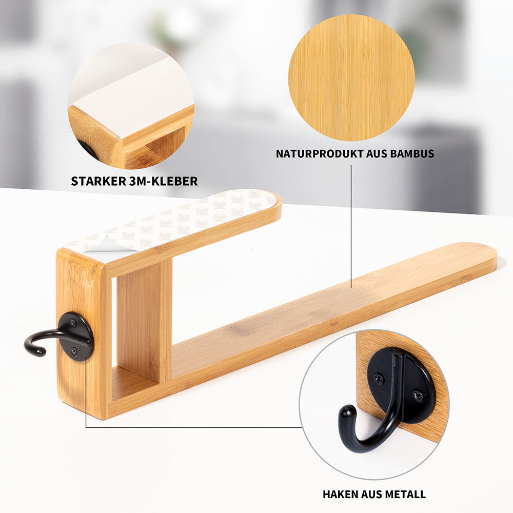 Tiklife Handtuchhalter,Ohne Bohren Handtuchhalter für Badezimmer Küche,Stabiler Aufkleb