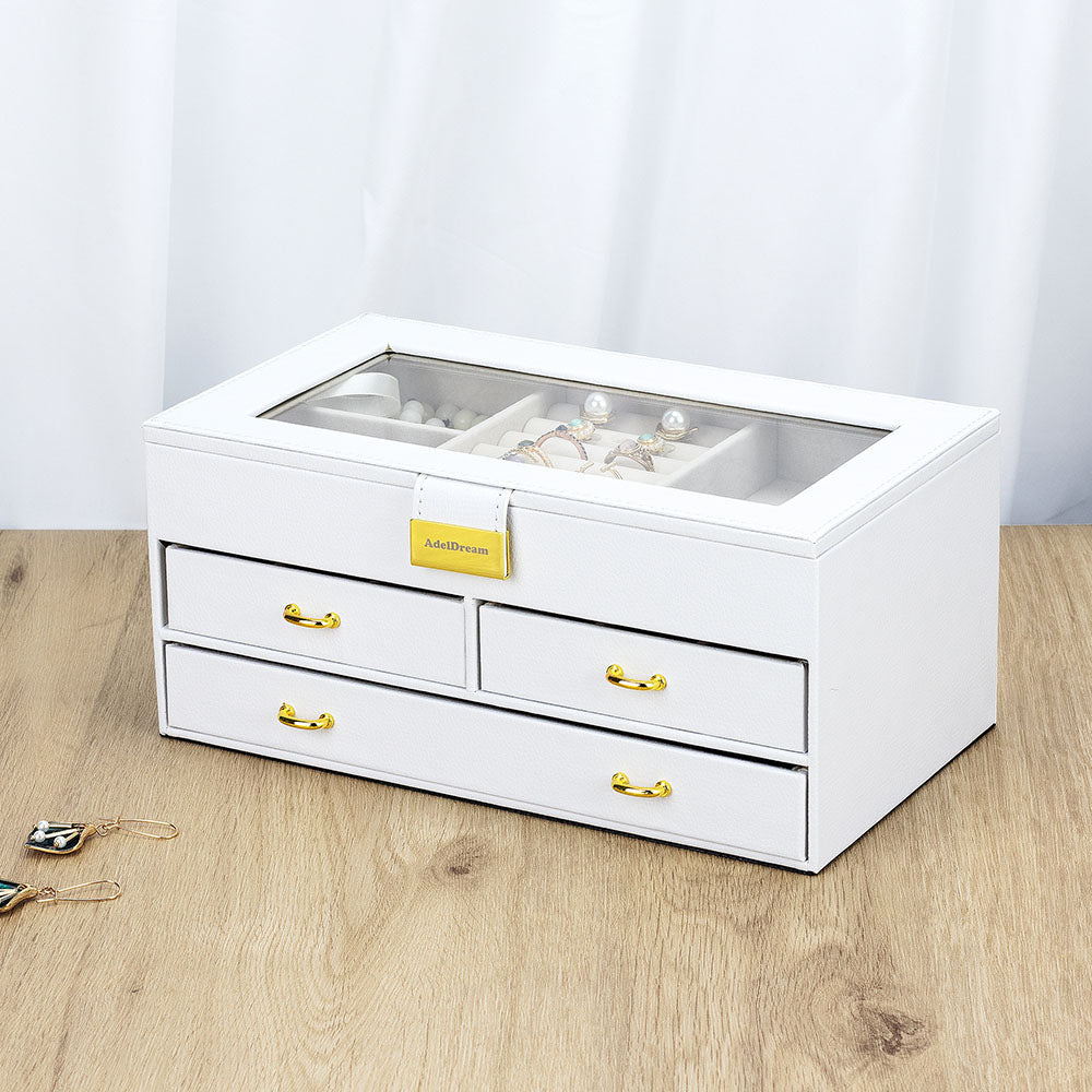 AdelDream Damenbox, PU-Leder, mittleres Juwelierschloss mit Schloss