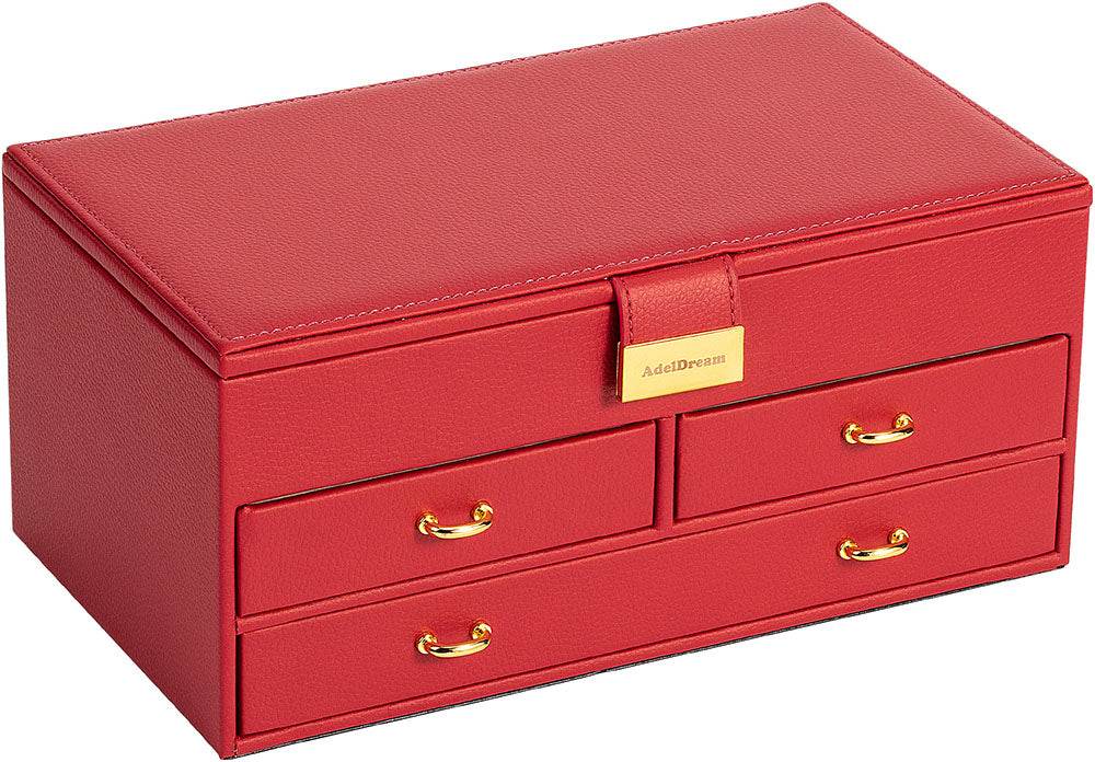 AdelDream Damenbox, PU-Leder, mittleres Juwelierschloss mit Schloss