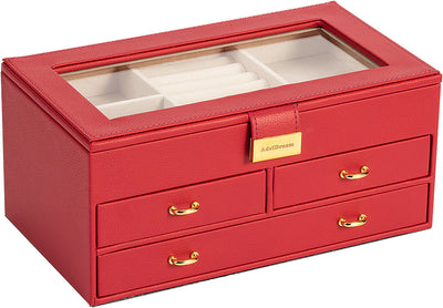 AdelDream Damenbox, PU-Leder, mittleres Juwelierschloss mit Schloss