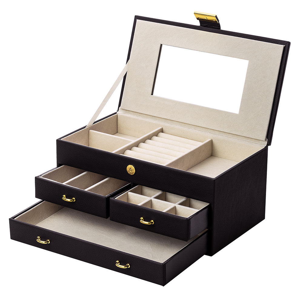 AdelDream Damenbox, PU-Leder, mittleres Juwelierschloss mit Schloss