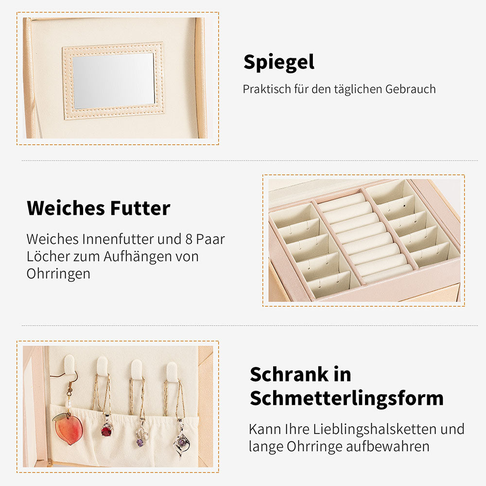 Adeldream 3-stöckige Schmuckschatullen für Frauen und Mädchen