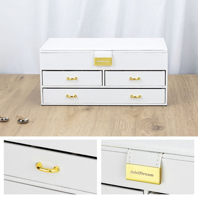AdelDream Damenbox, PU-Leder, mittleres Juwelierschloss mit Schloss