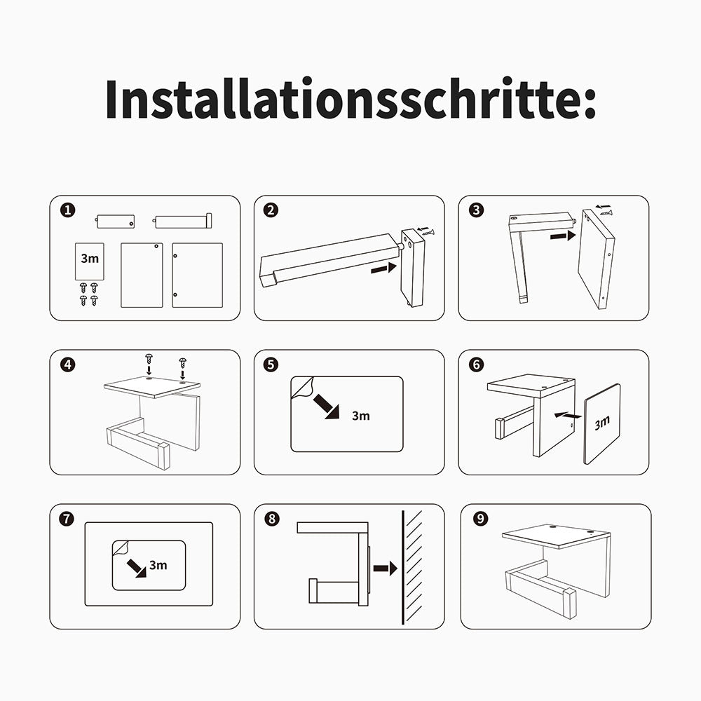 Tiklife Toilettenpapierhalter, Papierhandtuchhalter, Toilettenpapierhalter aus natürlichem Bambus mit Ablage