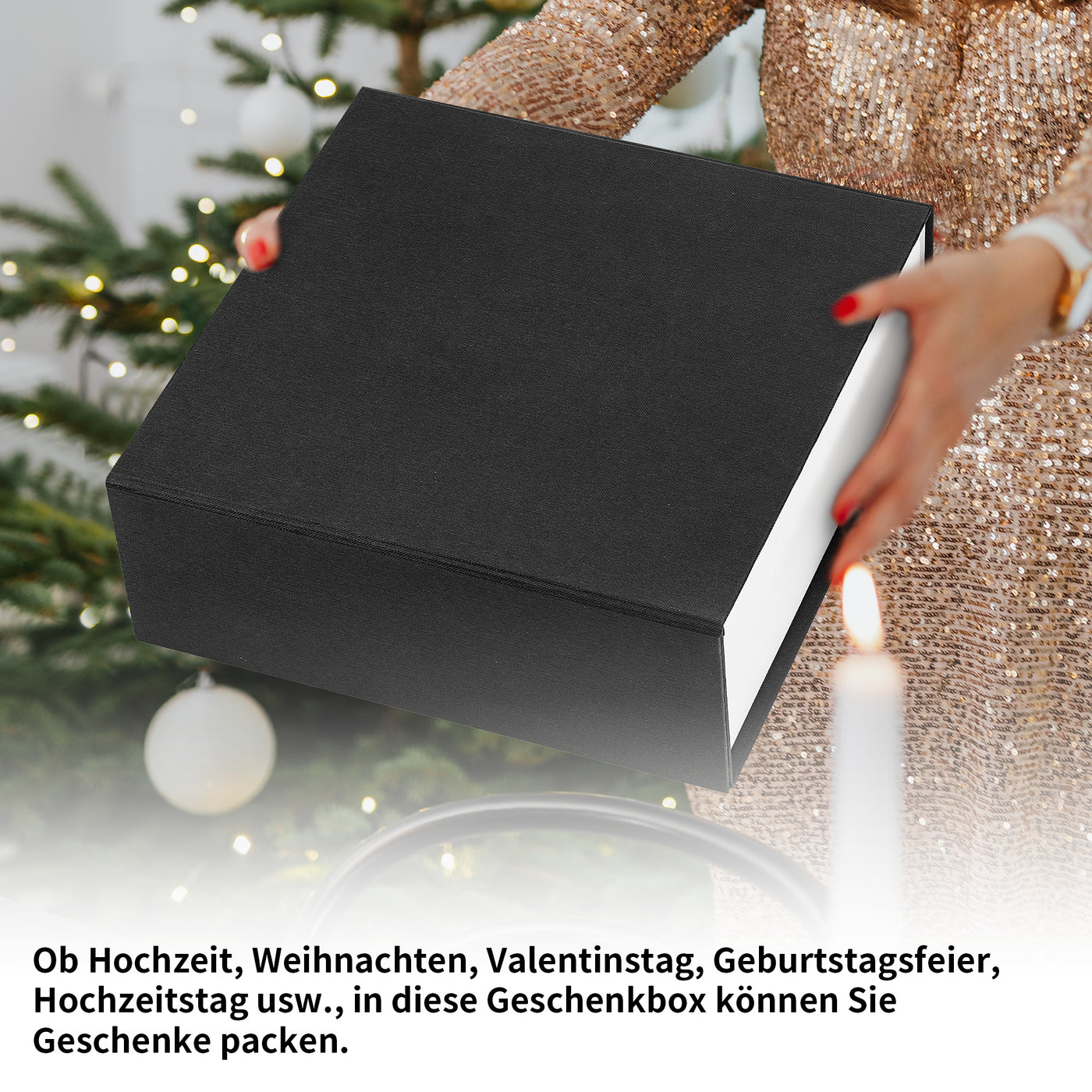 AdelDream Geschenkbox, magnetische Geschenkbox, Produktgröße: 24 * 24 * 9CM